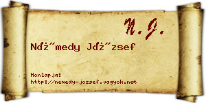 Némedy József névjegykártya
